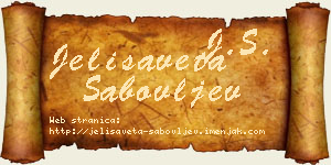 Jelisaveta Sabovljev vizit kartica